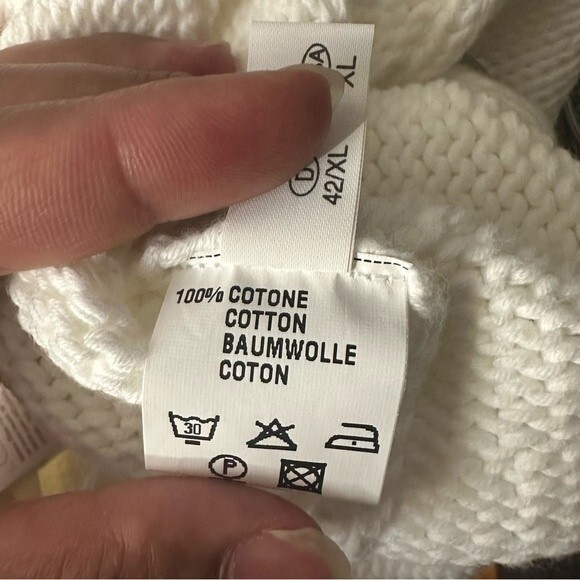 Fabiana Filippi Cropped Knit Open Cárdigan Sweater Size XL - Picture 9 of 9